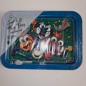 Vintage 90s Snack & Play Tray. Sports All-Star Characters. NEW in Plastic!